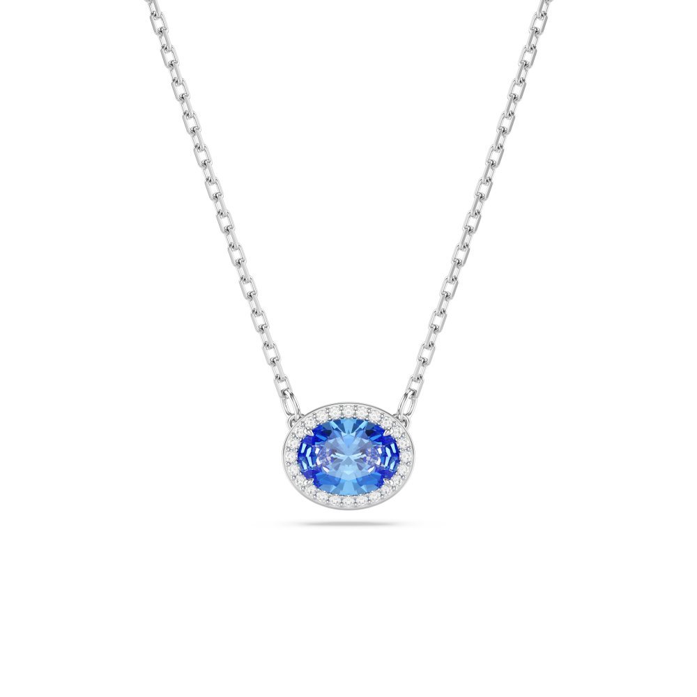 Swarovski - Collana Una Angelic - Zirconia Blu - Placcatura Rodio