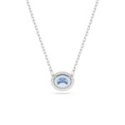 Swarovski - Collana Una Angelic - Zirconia Blu - Placcatura Rodio