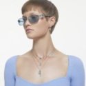 Swarovski - Collana Una Angelic - Zirconia Blu - Placcatura Rodio