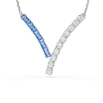 Swarovski - Pendente Matrix - Zirconia Blu - Placcatura Rodio