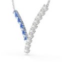 Swarovski - Pendente Matrix - Zirconia Blu - Placcatura Rodio