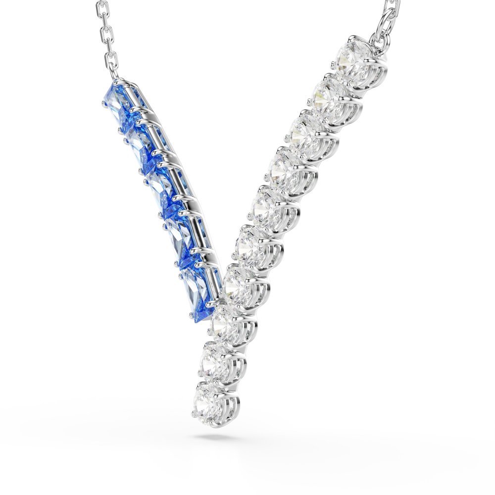 Swarovski - Pendente Matrix - Zirconia Blu - Placcatura Rodio