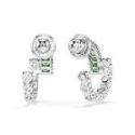 Swarovski - Orecchini Matrix - Zirconia Verdi - Placcatura Rodio