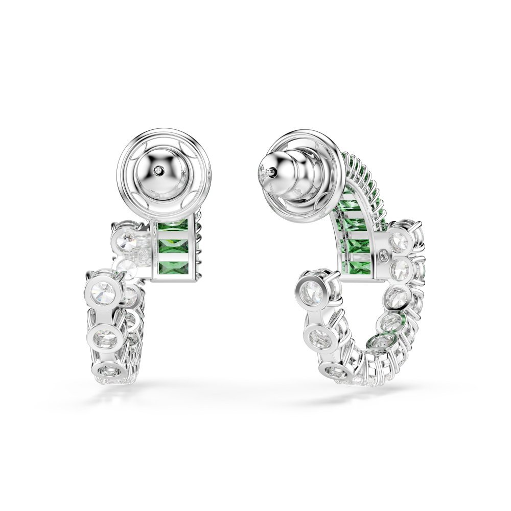 Swarovski - Orecchini Matrix - Zirconia Verdi - Placcatura Rodio