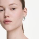 Swarovski - Orecchini Matrix - Zirconia Verdi - Placcatura Rodio