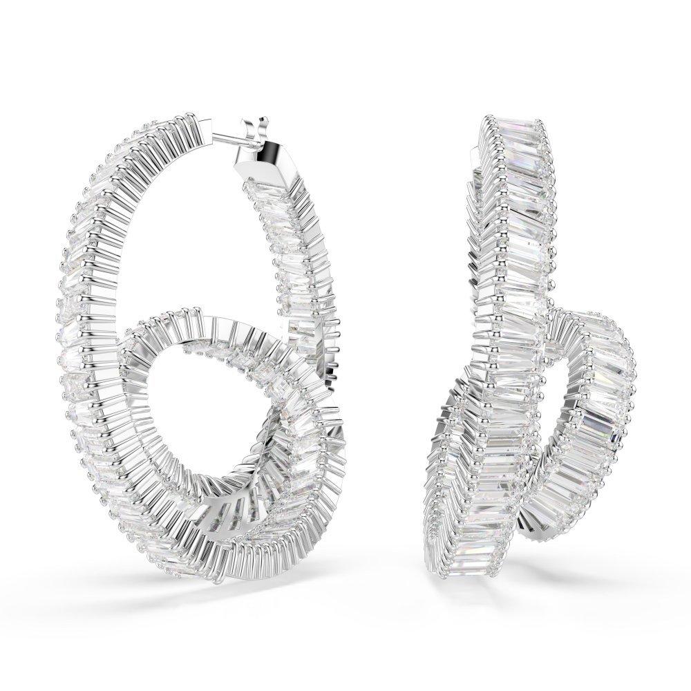 Swarovski - Orecchini Matrix - Placcato Rodio - Zirconia
