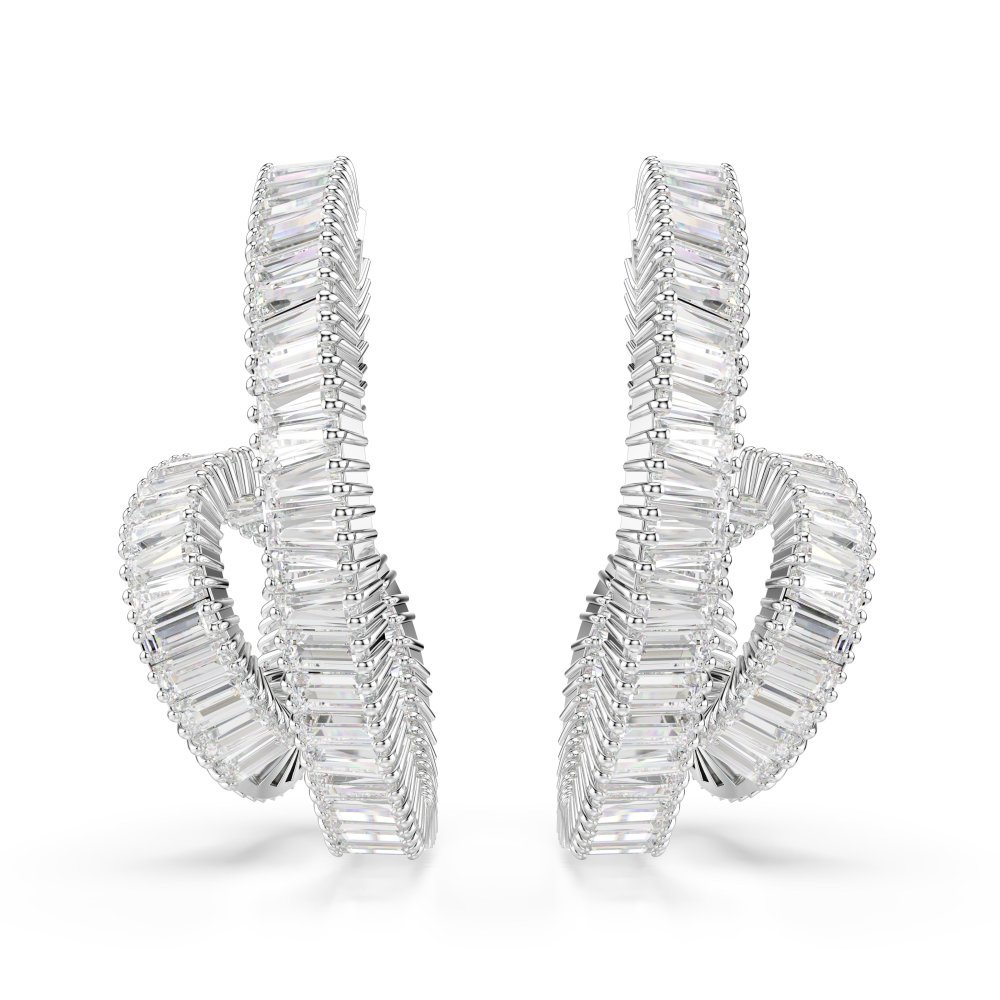 Swarovski - Orecchini Matrix - Placcato Rodio - Zirconia