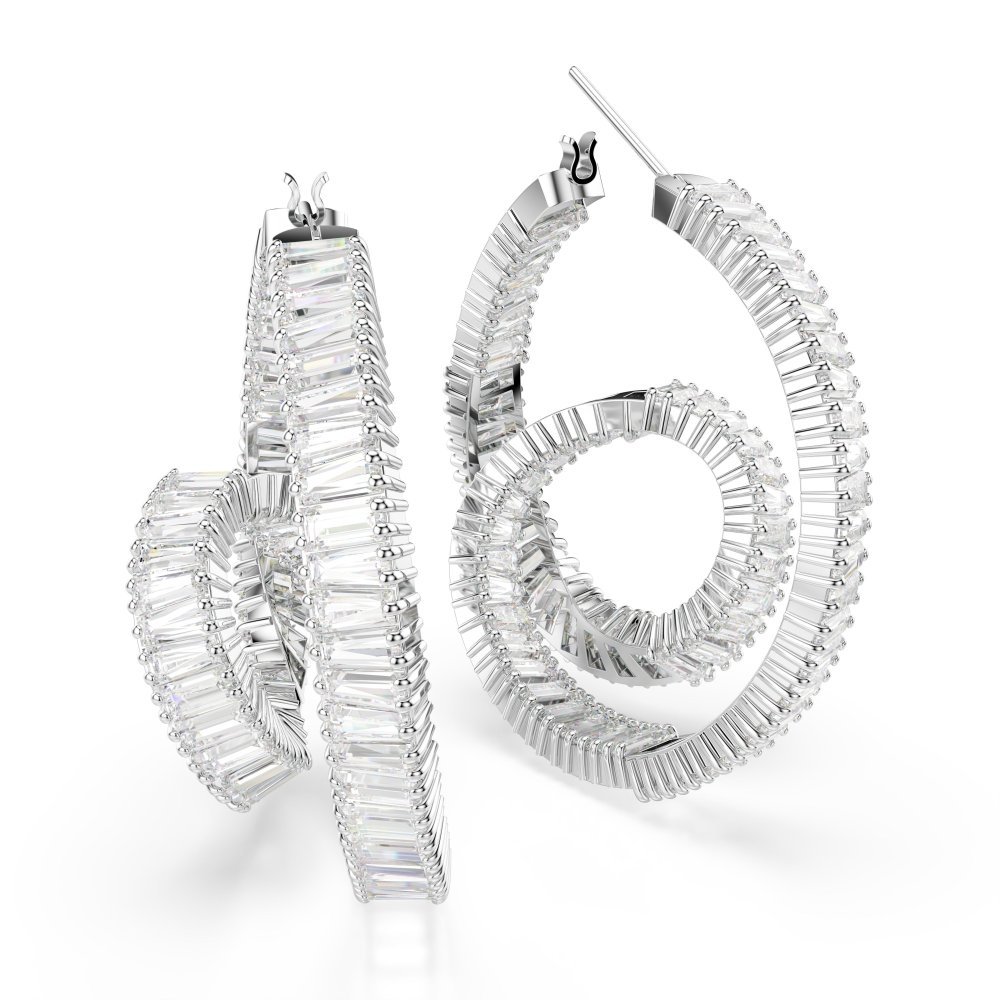 Swarovski - Orecchini Matrix - Placcato Rodio - Zirconia