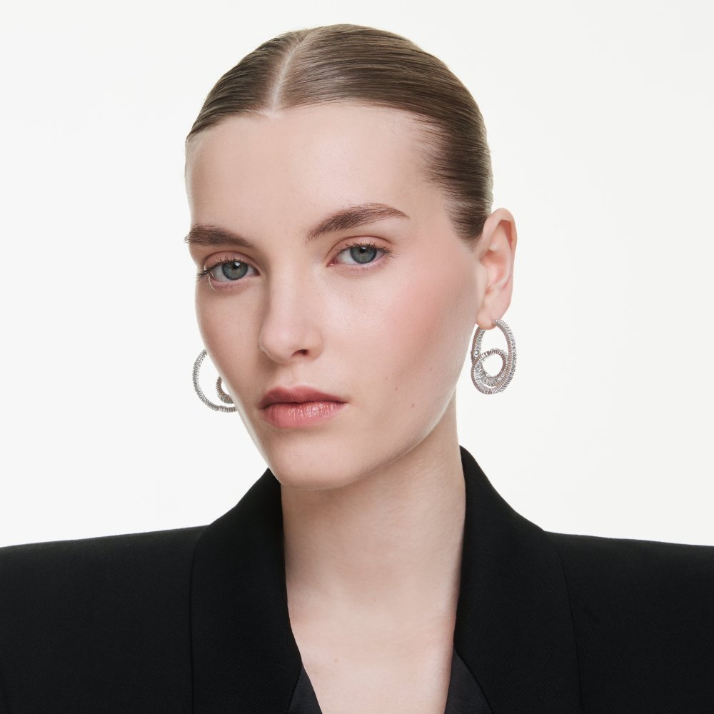 Swarovski - Orecchini Matrix - Placcato Rodio - Zirconia