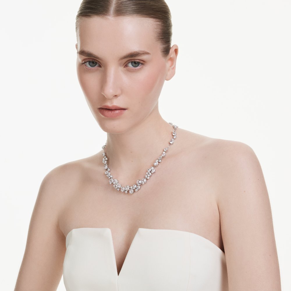 Swarovski - Collana Constella - Cristalli Bianchi - Placcata Rodio