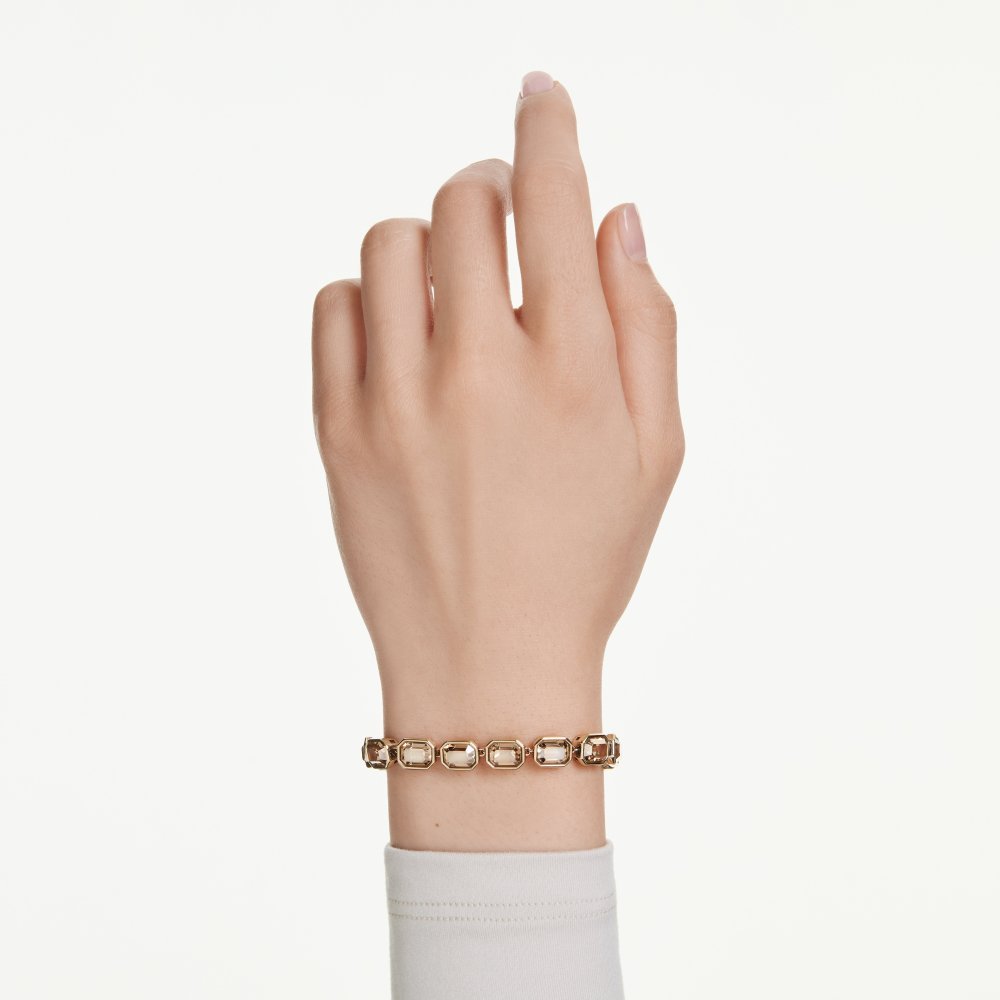 Swarovski - Bracciale Millenia - Cristalli Caramello - Placcato Oro