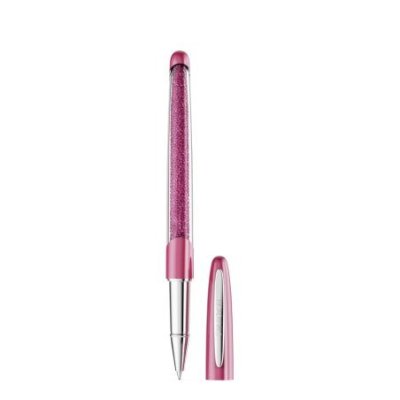 Swarovski - Penna Roller Crystalline Nova - Cristalli Rosa - Laccato