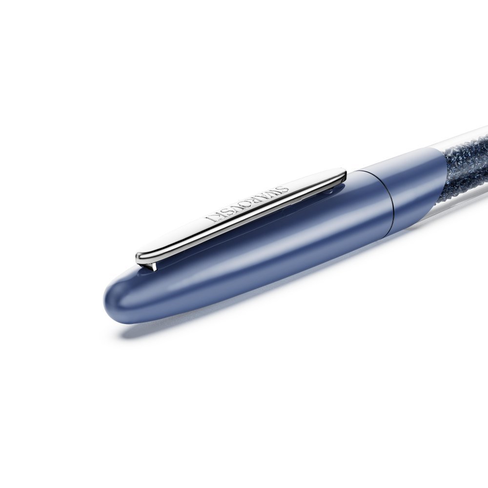 Swarovski - Penna Roller Crystalline Nova - Blu - Cromato
