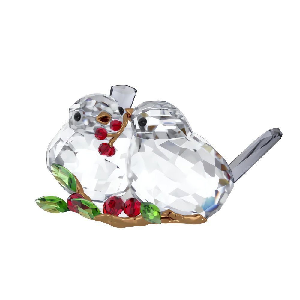 Swarovski - Idyllia Coppia Di Uccelli - Cristallo - Rosso