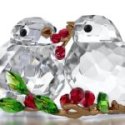 Swarovski - Idyllia Coppia Di Uccelli - Cristallo - Rosso