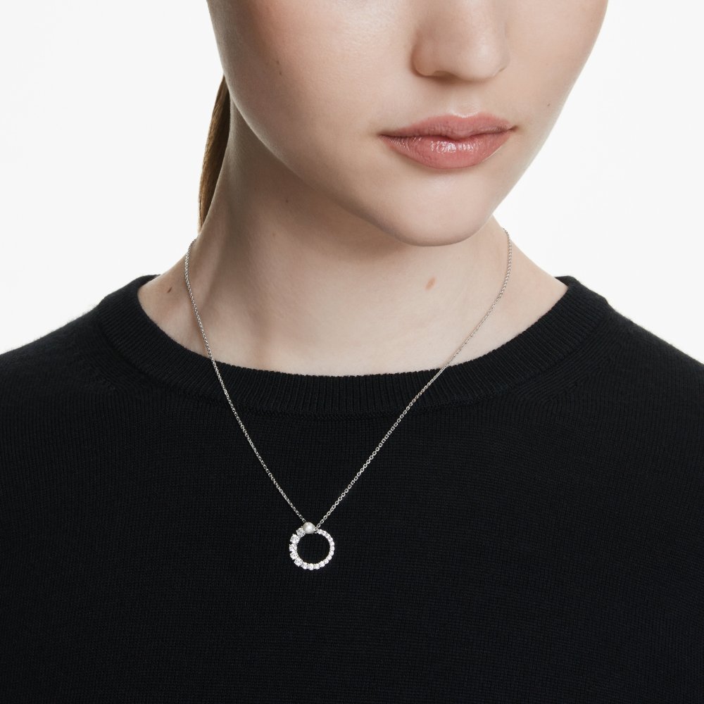 Swarovski - Pendente Matrix - Crystal Pearl - Placcato Rodio