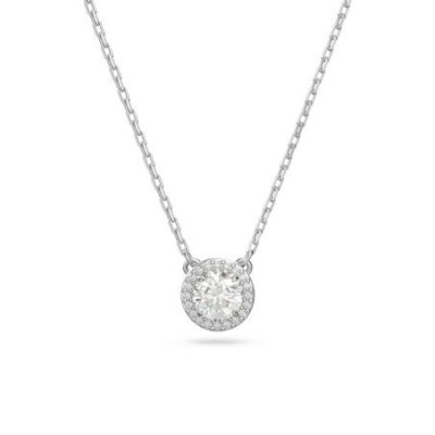 Swarovski - Pendente Una Angelic - Zirconia Bianca - Placcato Rodio