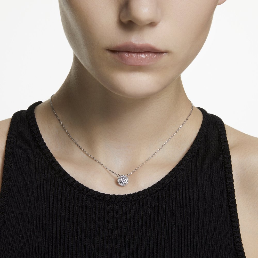 Swarovski - Pendente Una Angelic - Zirconia Bianca - Placcato Rodio