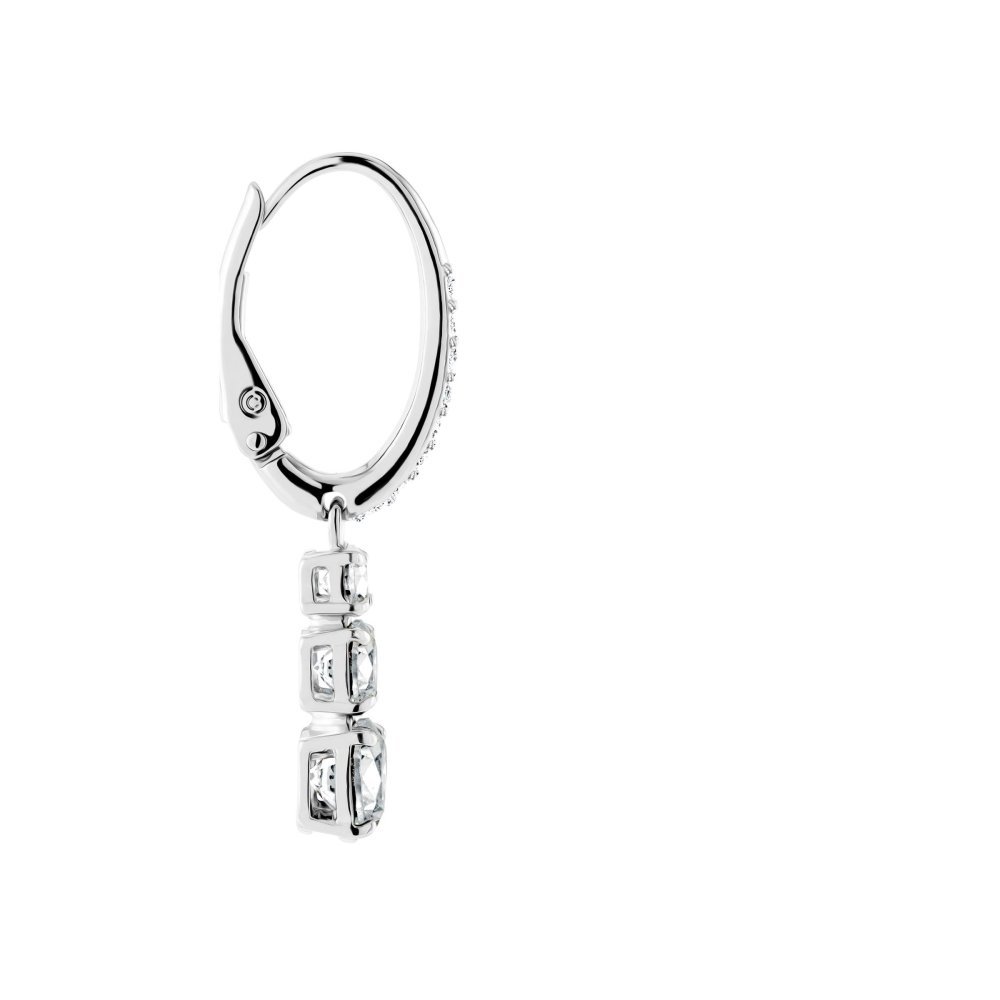 Swarovski - Orecchini Trilogy - Cristalli Bianchi - Placcato Rodio