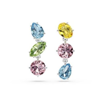 Swarovski - Orecchini Gema - Cristalli Multicolore - Placcato Rodio