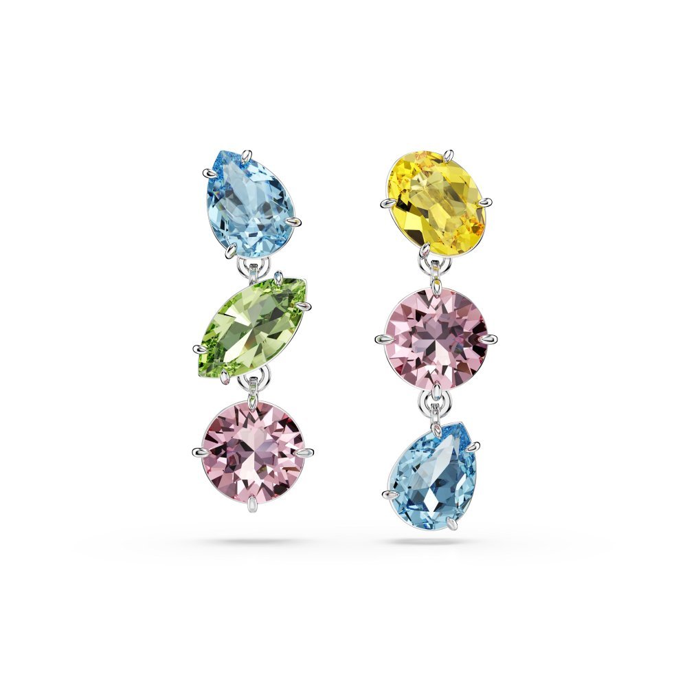 Swarovski - Orecchini Gema - Cristalli Multicolore - Placcato Rodio