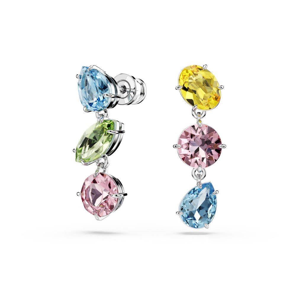 Swarovski - Orecchini Gema - Cristalli Multicolore - Placcato Rodio