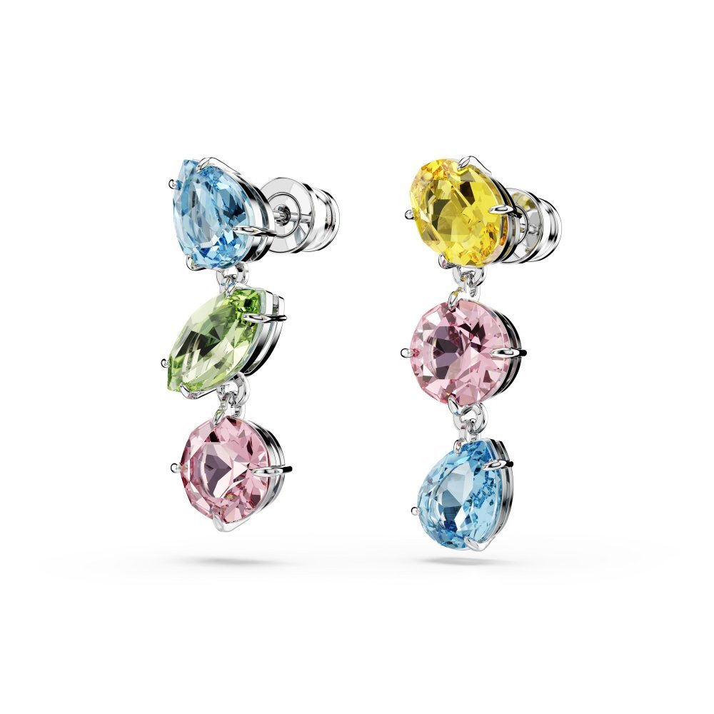 Swarovski - Orecchini Gema - Cristalli Multicolore - Placcato Rodio
