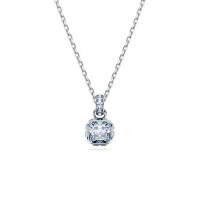 Swarovski - Pendente Birthstone - Cristallo Blu - Placcato Rodio