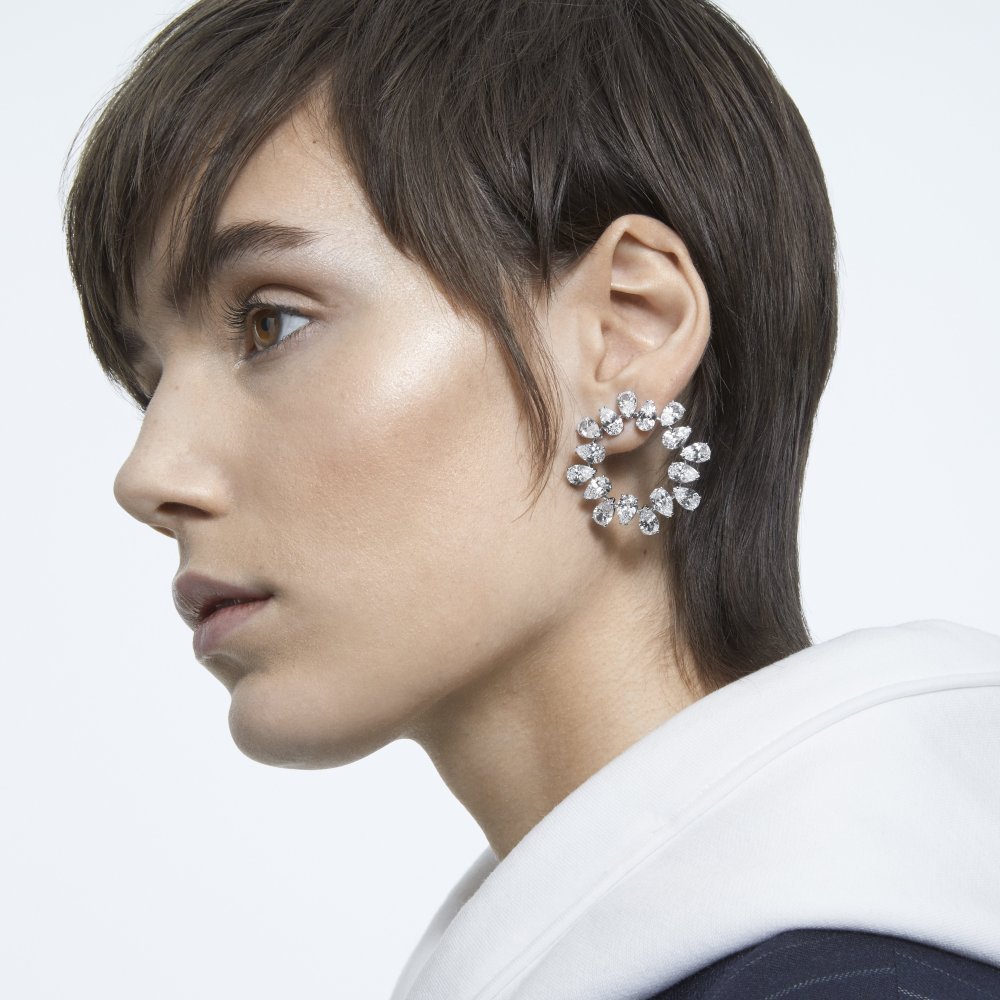 Swarovski - Orecchini Millenia - Zirconia - Placcatura Rodio