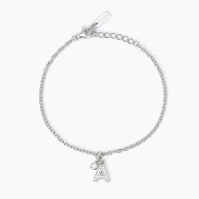 Mabina - Bracciale Lettera A - Argento 925 - Zirconi Bianchi