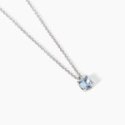 Mabina - Girocollo Argento 925 - Acquamarina Sintetica - Catena Forzatina