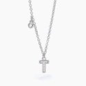 Mabina - Girocollo Argento 925 - Lettera T - Zirconi Bianchi