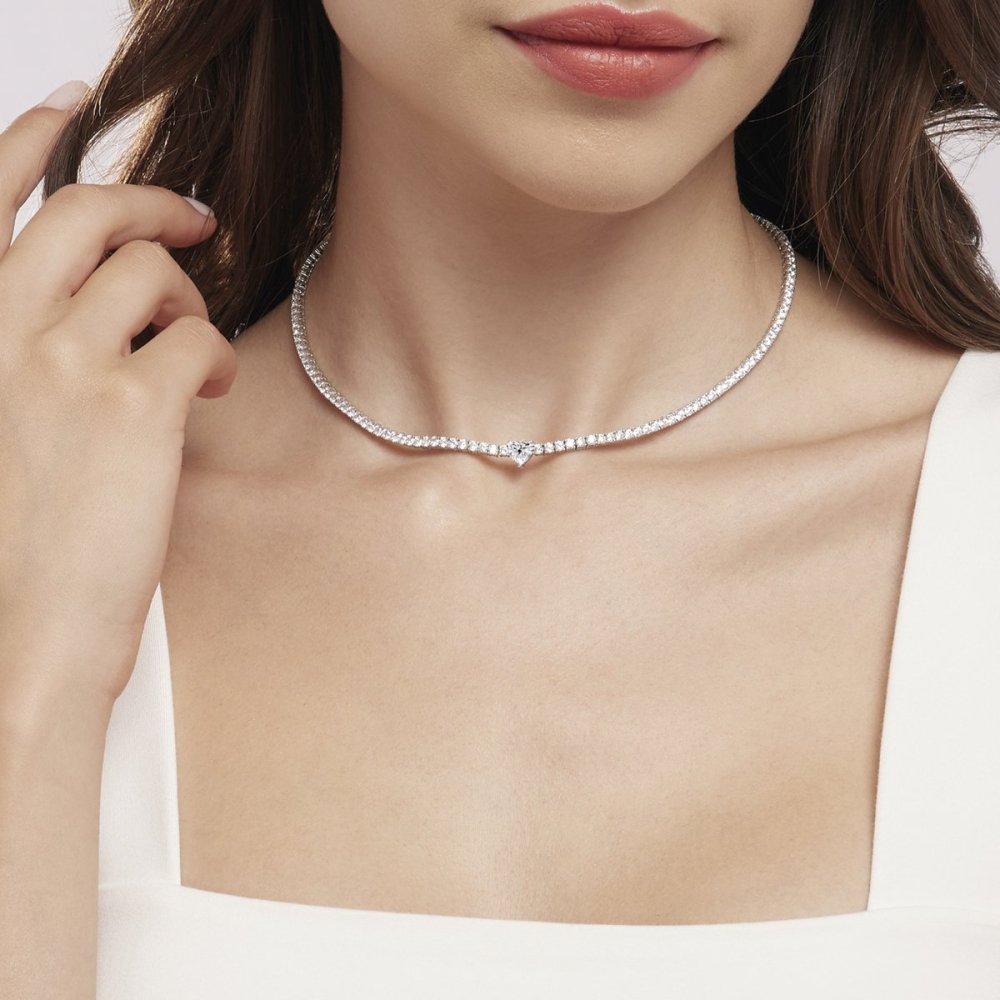 Mabina - Girocollo Cuore - Argento 925 - Zirconi