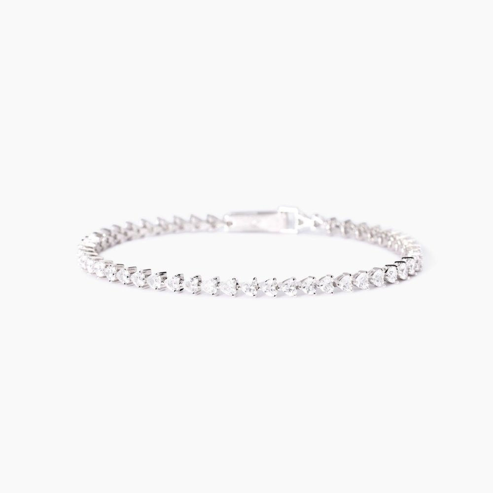 Mabina - Bracciale Tennis Argento 925 - Zirconi Cuore