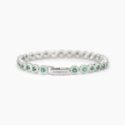 Mabina - Bracciale Tennis Argento 925 - Smeraldi Sintetici - Zirconi