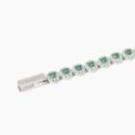 Mabina - Bracciale Tennis Argento 925 - Smeraldi Sintetici - Zirconi