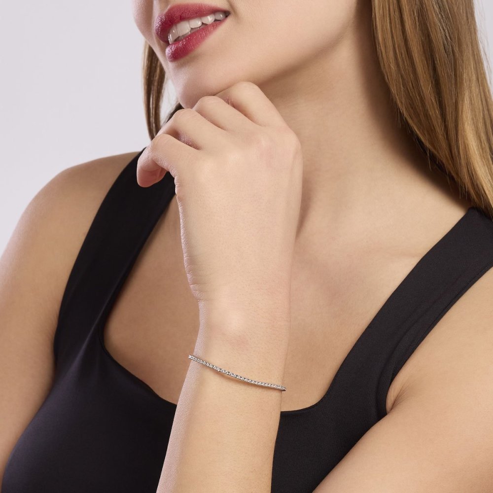 Mabina - Bracciale Tennis Argento 925 - Zirconi - Regolabile