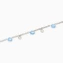 Mabina - Bracciale Argento 925 - Glass Azzurro - Zirconi