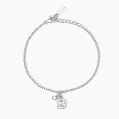 Mabina - Bracciale Lettera B - Argento 925 - Zirconi Bianchi