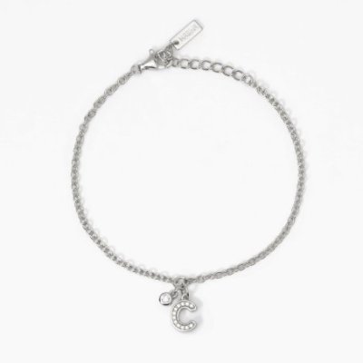 Mabina - Bracciale Argento 925 - Lettera C - Zirconi Bianchi