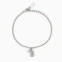 Mabina - Bracciale Lettera E - Argento 925 - Zirconi Bianchi