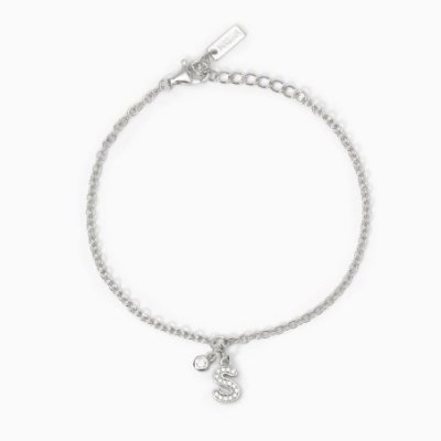 Mabina - Bracciale Argento 925 - Lettera S - Zirconi Bianchi