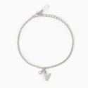 Mabina - Bracciale Argento 925 - Lettera V - Zirconi Bianchi