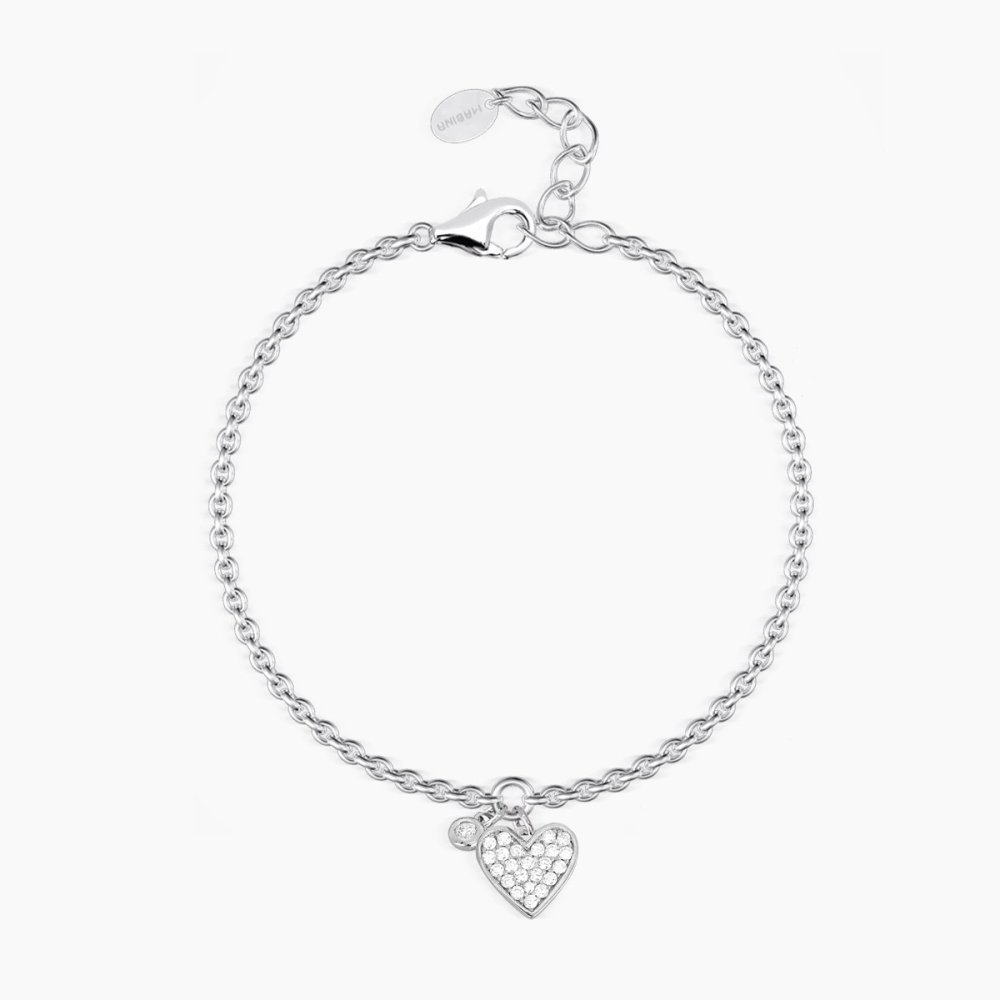 Mabina - Bracciale Argento 925 - Cuore - Zirconi