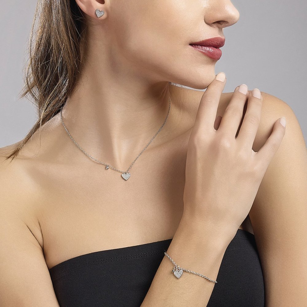 Mabina - Bracciale Argento 925 - Cuore - Zirconi