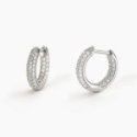 Mabina - Orecchini Cerchio Argento 925 - Zirconi - Ø1.25Mm