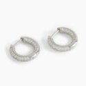 Mabina - Orecchini Cerchio Argento 925 - Zirconi - Ø1.25Mm