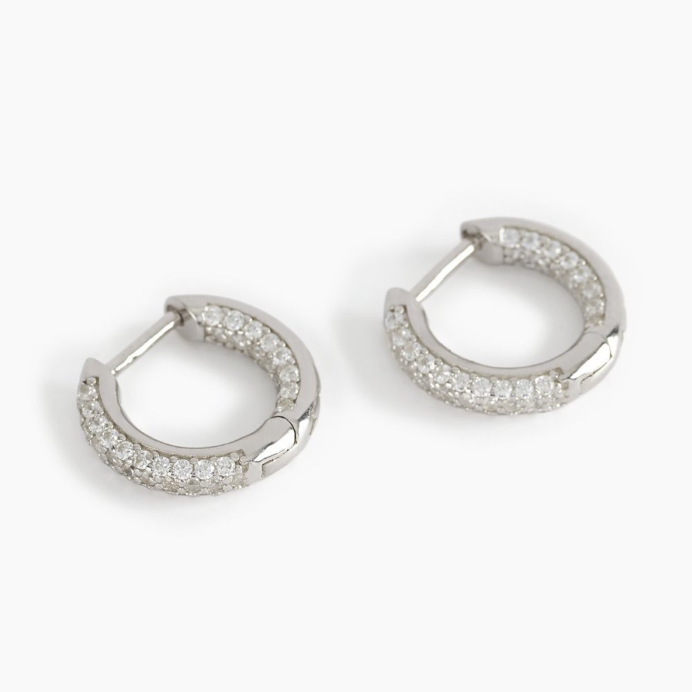 Mabina - Orecchini Cerchio Argento 925 - Zirconi - Ø1.25Mm