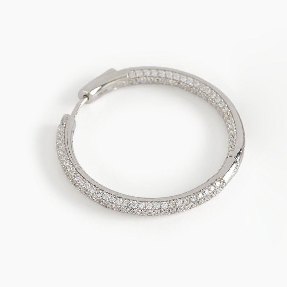 Mabina - Orecchini A Cerchio - Argento 925 - Zirconi