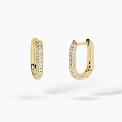 Mabina - Orecchini Argento 925 Dorato - Zirconi - Ø1Mm